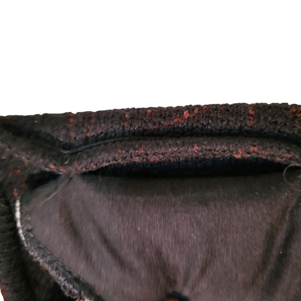 ❤️FINAL PRICE! Jones New York Zip Front Cardigan Jacket Brown Black Medium New - Picture 8 of 8